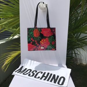 🖤MOSCHINO rare VTG floral leather shoulder bag